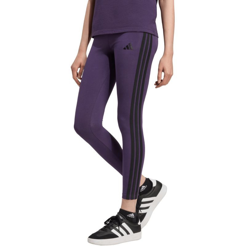 Dámské legíny adidas Essentials 3-Stripes Cotton purple JY3176 dámské s
