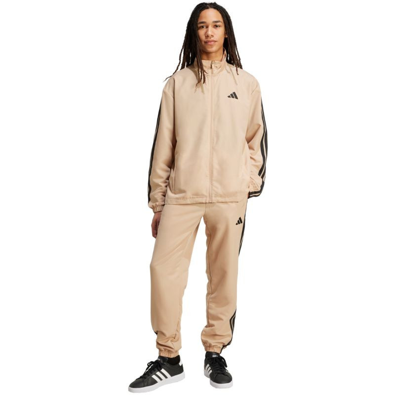Pánské tepláky adidas Sportswear Basic 3-Stripes Woven Tracksuit Beige JX3149 s