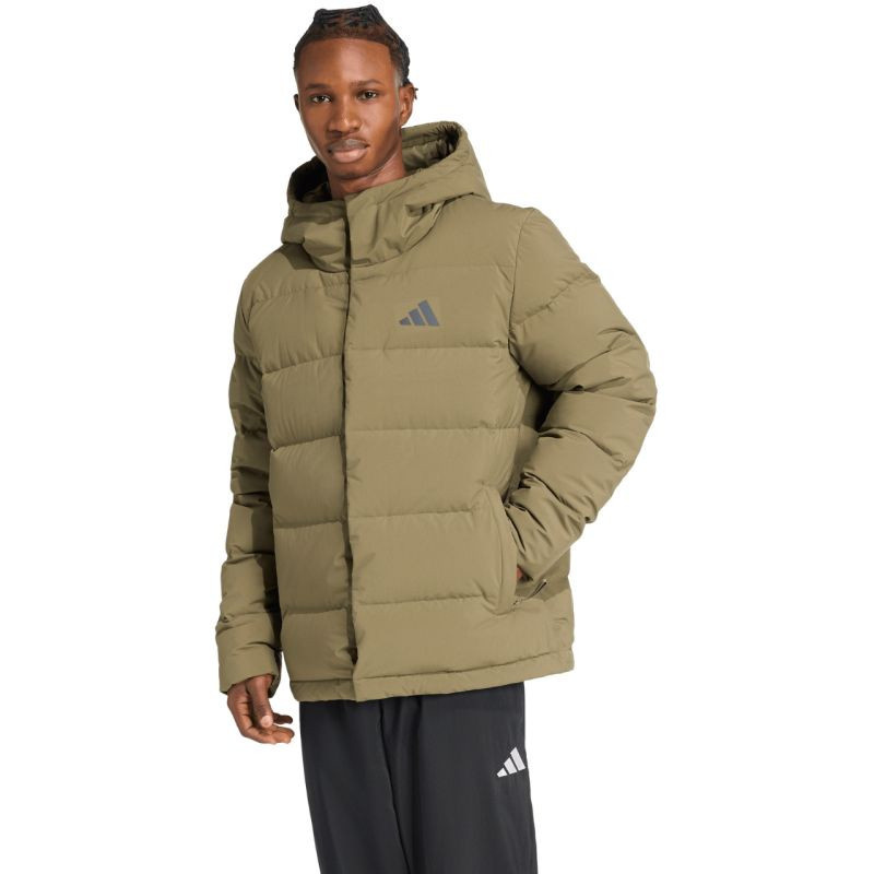Pánská bunda adidas Helionic Climawarm Hoodie Olive JX0580 pánské oblečení m