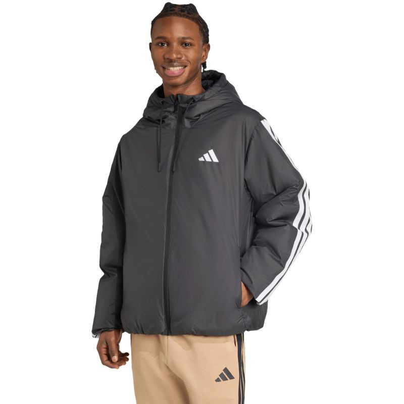 Pánská bunda adidas Essentials Climawarm 3-Stripes Insulated Hooded Jacket black JM4042 pánské oblečení XL