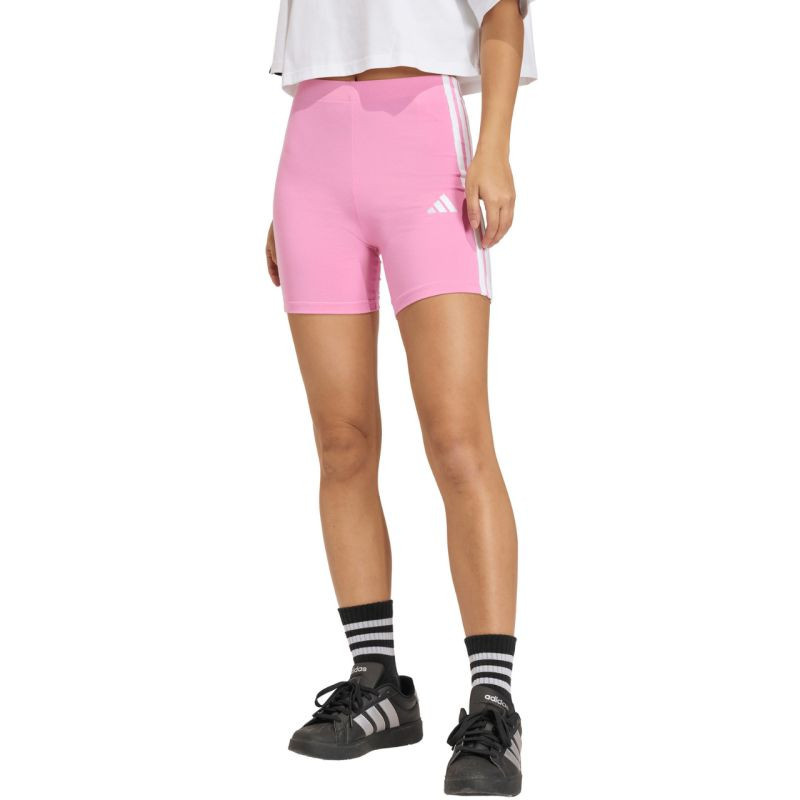 Dámské šortky adidas Essentials 3-Stripes High Waisted Biker shorts pink KT1625 dámské 2 XL
