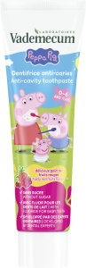 Vademecum Peppa Pig Red Fruit dětská zubní pasta 6 měsíců - 6 let 50 ml