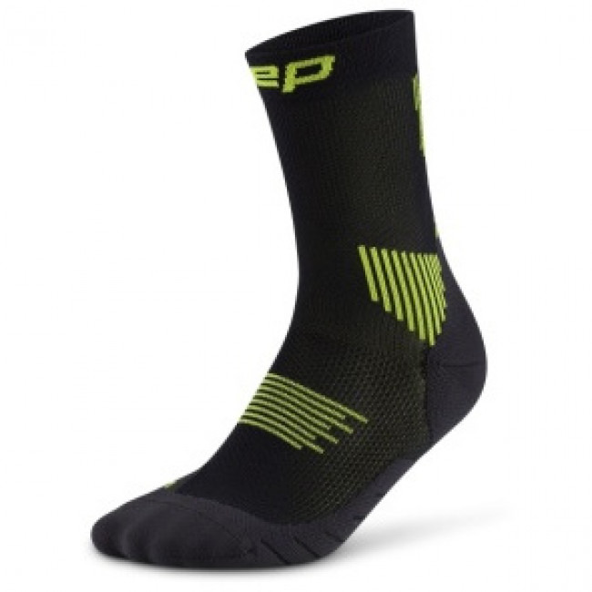 CEP Core Run Socks Mid Cut 5.0, běžecké ponožky, pánské, černá/zelená