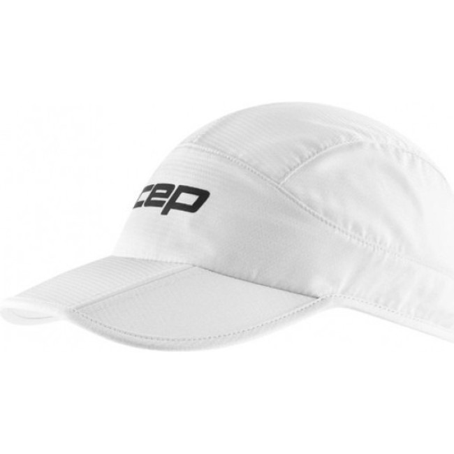 CEP Core Run Foldable Cap, běžecká kšiltovka, bílá