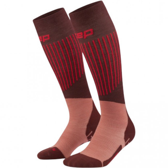 CEP Ski Ultralight Socks Tall 3.0, lyžařské ponožky, dámské, hnědé