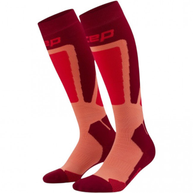 CEP Ski Thermo Socks Tall 4.0, lyžařské ponožky, dámské, červené