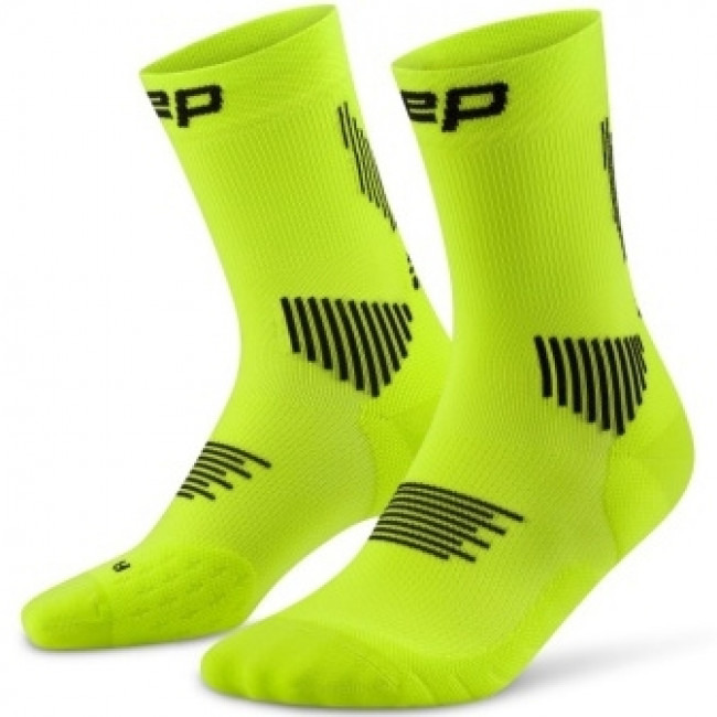 CEP Core Run Socks Mid Cut 5.0, běžecké ponožky, dámské, lime