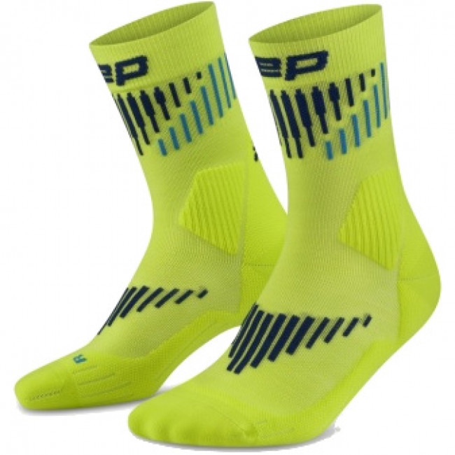 CEP Core Run Merino Socks Mid Cut 3.0, běžecké ponožky, dámské, žlutá