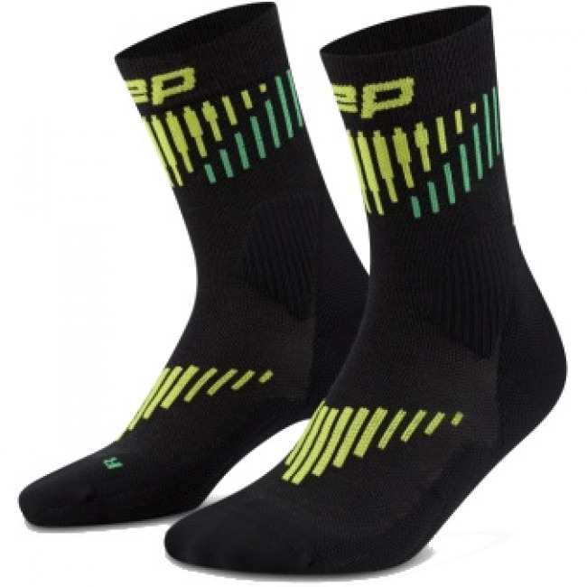 CEP Core Run Merino Socks Mid Cut 3.0, běžecké ponožky, dámské, černá