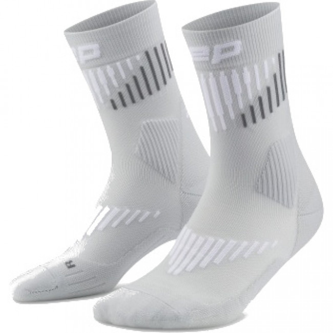 CEP Core Run Merino Socks Mid Cut 3.0, běžecké ponožky, pánské, šedá