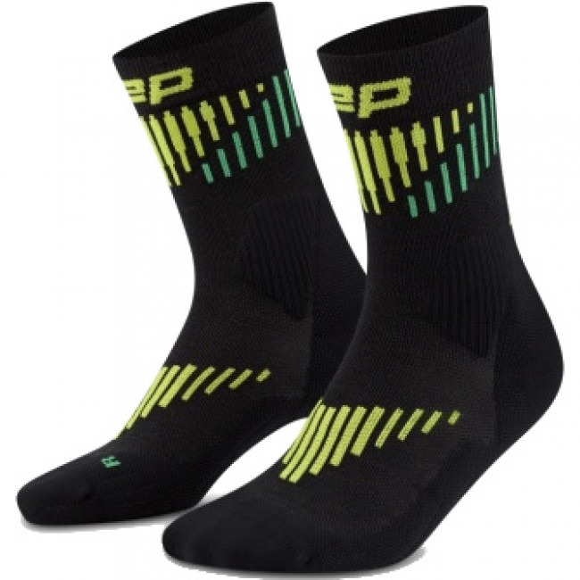 CEP Core Run Merino Socks Mid Cut 3.0, běžecké ponožky, pánské, černá