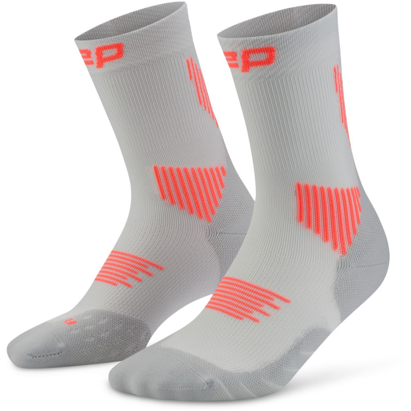 CEP Core Run Socks Mid Cut 5.0, běžecké ponožky dámské, šedé