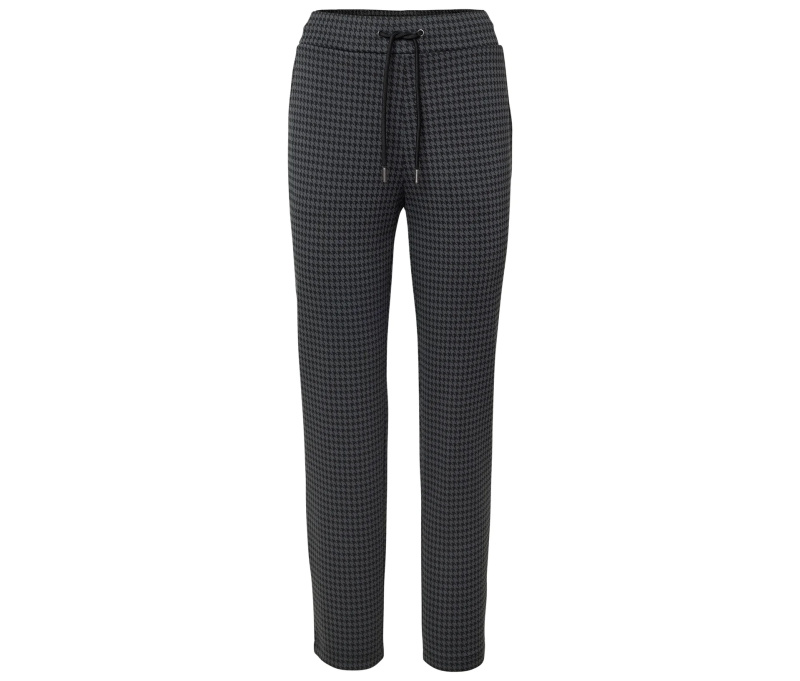 Kalhoty joggpant s žakárovým vzorem kohoutí stopy