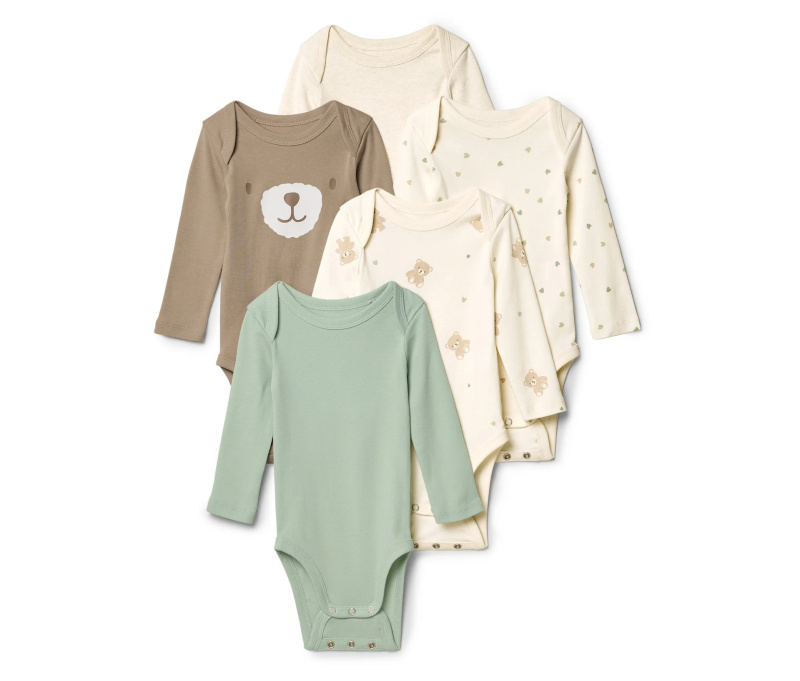 Rostoucí body pro miminka, 5 ks, medvídci