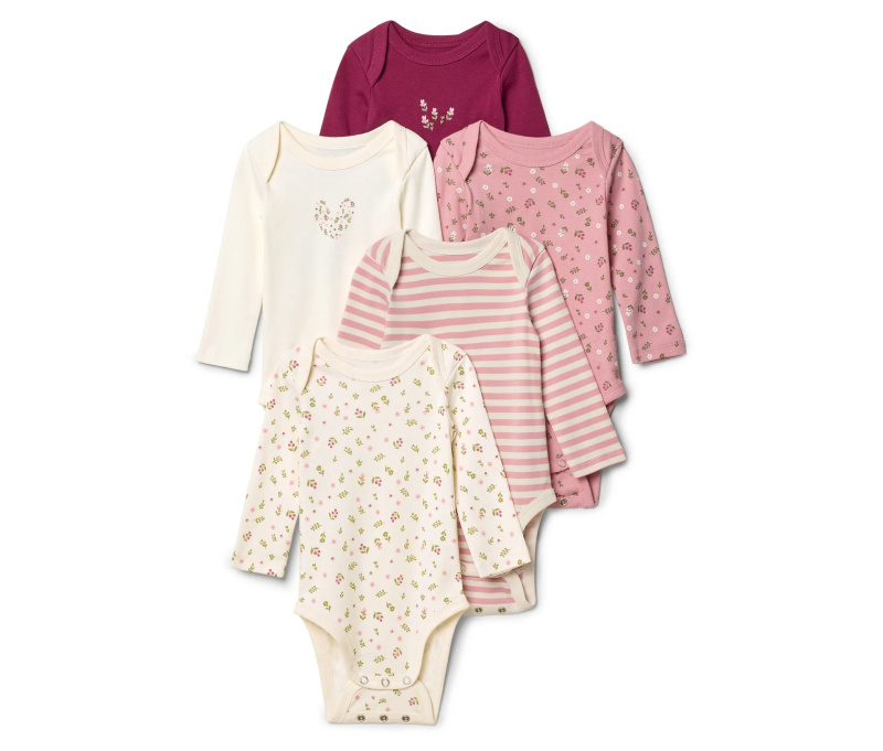 Rostoucí body pro miminka, 5 ks, kytičky