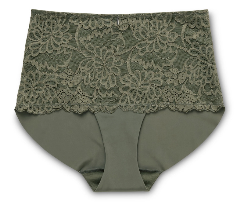 Kalhotky s vysokým pasem »light-shaping«, khaki