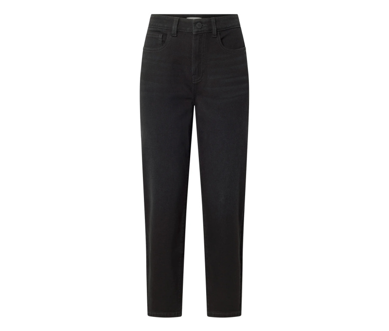 Džíny mom – střih »Nyla«, black washed denim