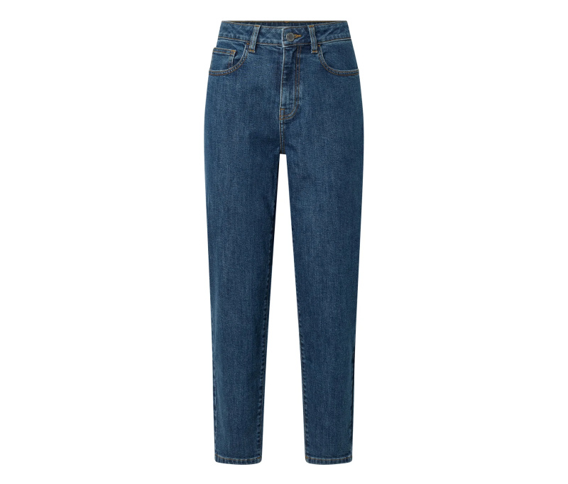 Džíny mom – střih »Nyla«, mid blue denim