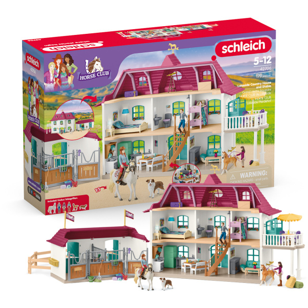 Schleich - Jezdecký klub, Venkovský dům a stáj u jezera