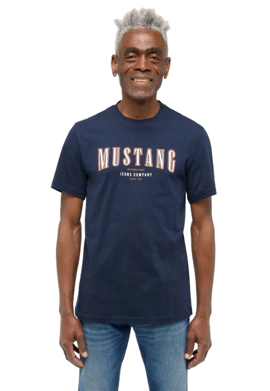 Pánské tričko k.r. MUSTANG modré-XXL