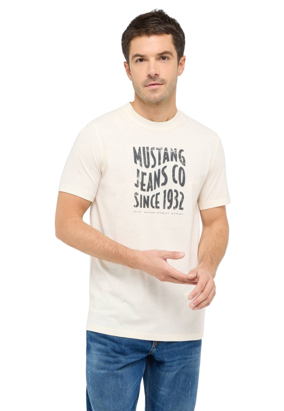 Pánské tričko k.r. MUSTANG béžové-XL