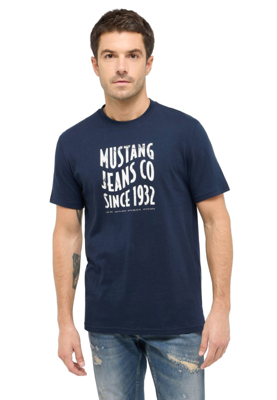 Pánské tričko k.r. MUSTANG modré-L