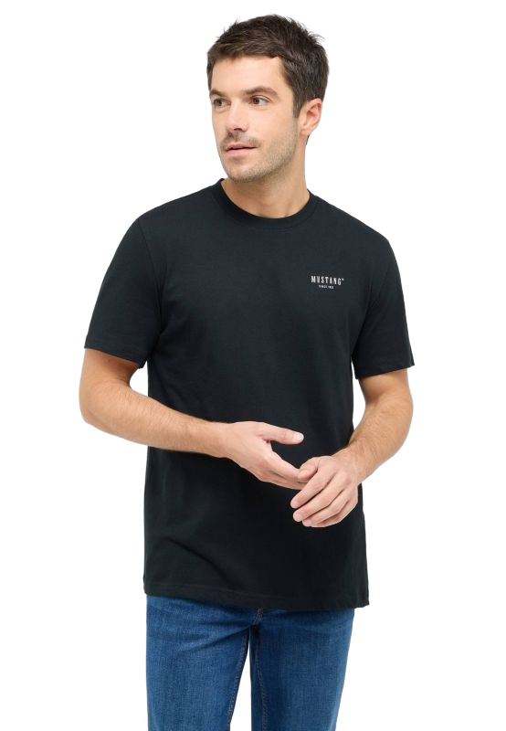 Pánské tričko k.r. MUSTANG černé-XL