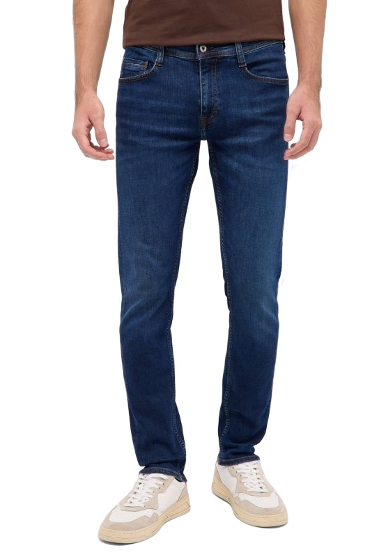 Pánské džíny MUSTANG Oregon Slim tmavě modré-seprané-34/34