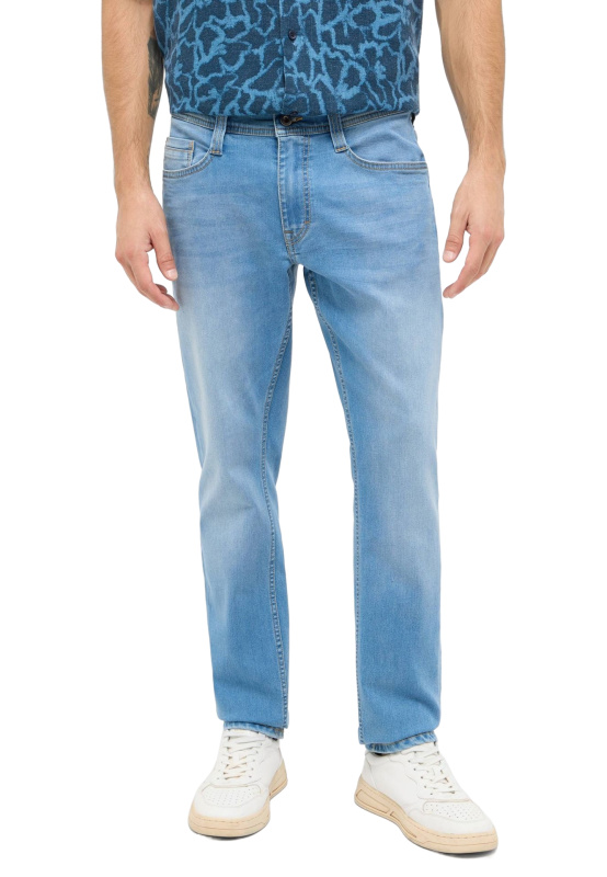 Pánské džíny MUSTANG Oregon Slim světle modré-seprané-34/34