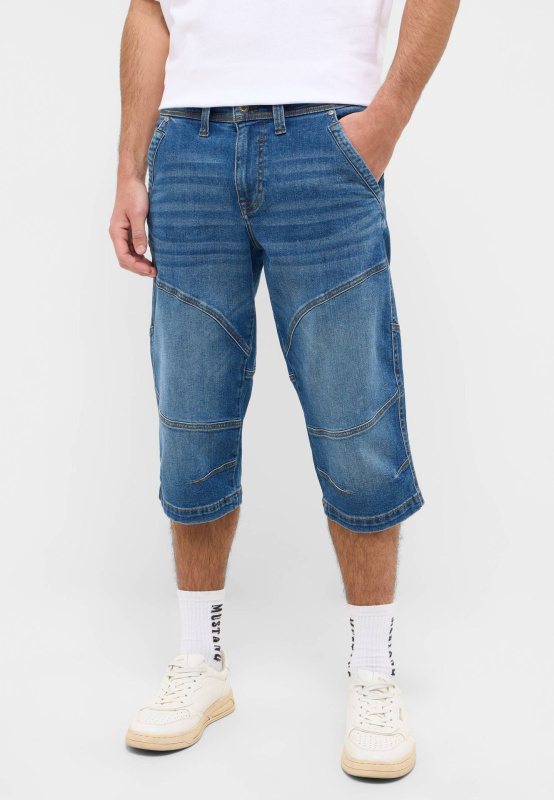Pánské kraťasy MUSTANG Fremont Shorts klasicky modré-seprané-33