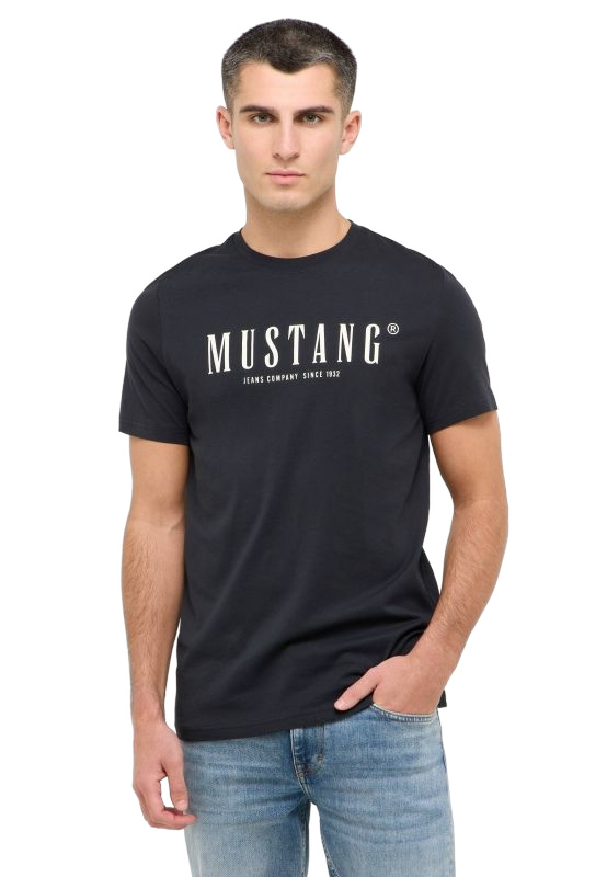 Pánské tričko k.r. MUSTANG černé-M