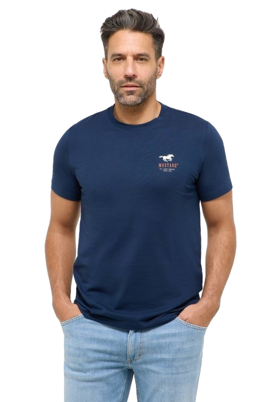 Pánské tričko k.r. MUSTANG modré-3XL
