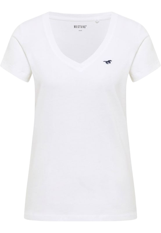 Dámské tričko k.r. MUSTANG bílé-XS