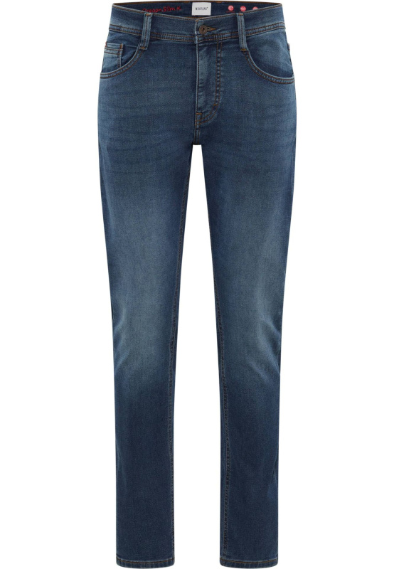 Pánské jeans MUSTANG Oregon Slim K  klasicky modré-seprané - 34/32