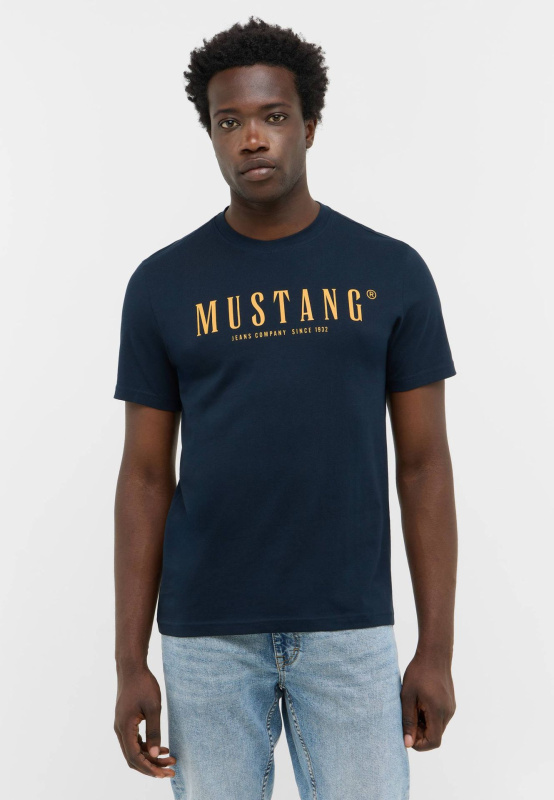 Pánské tričko k.r. MUSTANG modré - XL