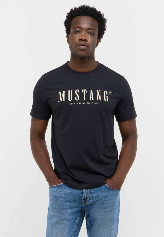 Pánské tričko k.r. MUSTANG černé - XXL