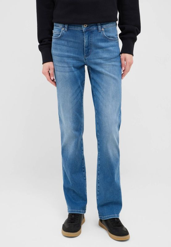 Dámské džíny MUSTANG Crosby Relaxed Straight klasicky modré-seprané - 31/32