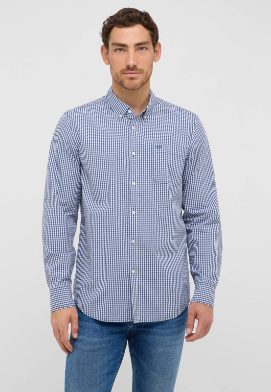 Pánská košile d.r. MUSTANG bílo-modrá- 3XL