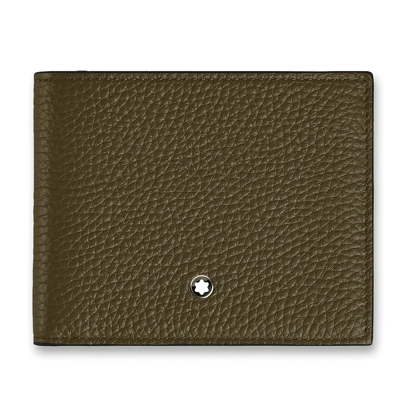 Peněženka Montblanc Grain 4 cc, kapsa na mince, khaki