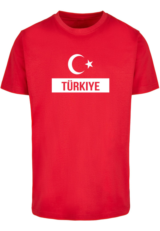 Pánské tričko Merchcode Football - Turkey 2 červené