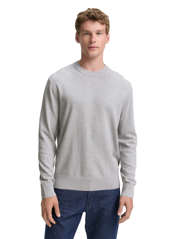 Pánský svetr TOM TAILOR šedý - L