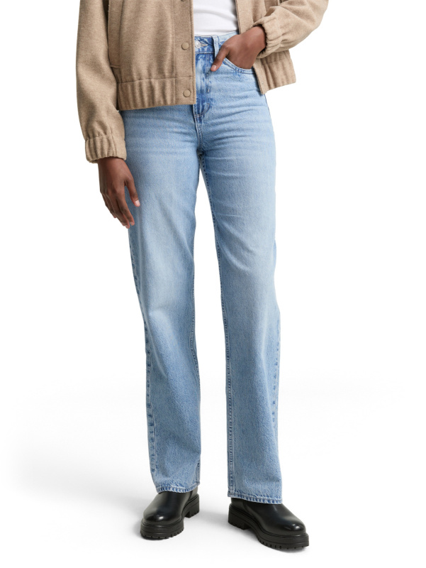 Dámské džíny TOM TAILOR Telin straight klasicky modré-seprané - 31/32