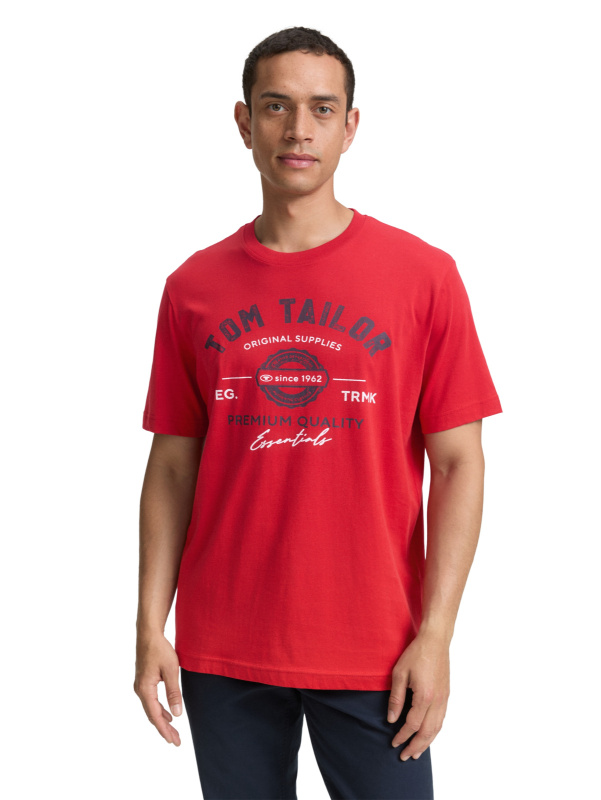 Pánské tričko k.r. TOM TAILOR červené - XL