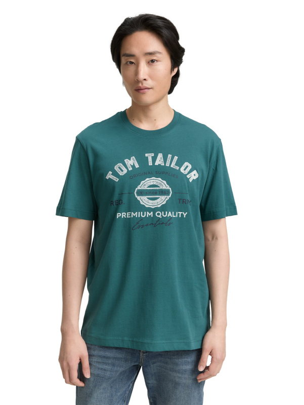 Pánské tričko k.r. TOM TAILOR zelené- 3XL
