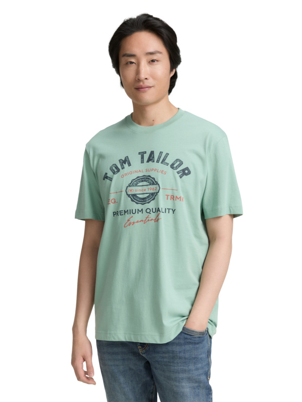 Pánské tričko k.r. TOM TAILOR zelené - 3XL