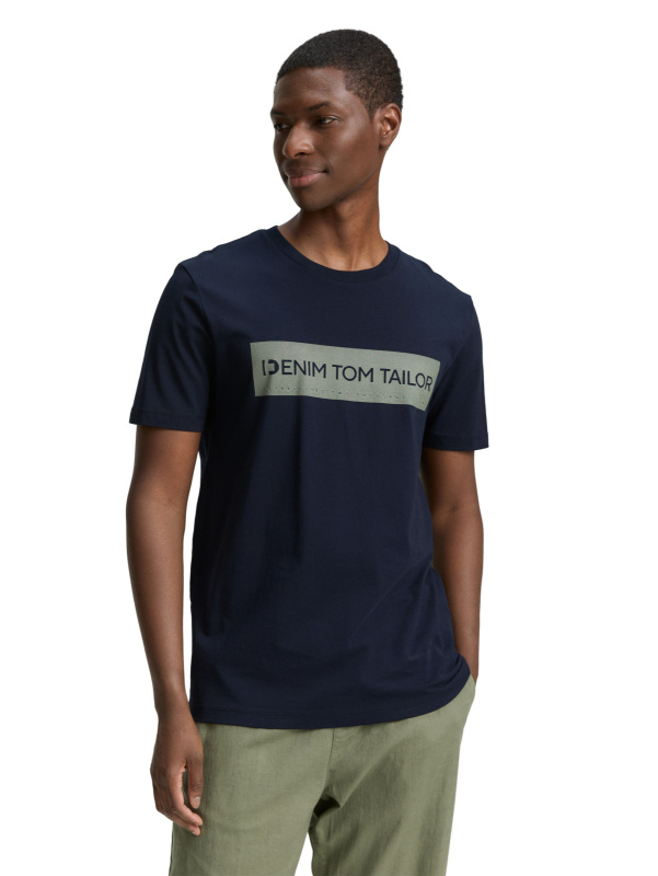 Pánské tričko k.r. TOM TAILOR modré - XL