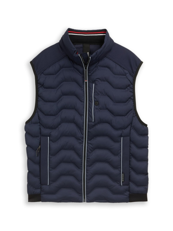 Pánská vesta TOM TAILOR modrá - XXL