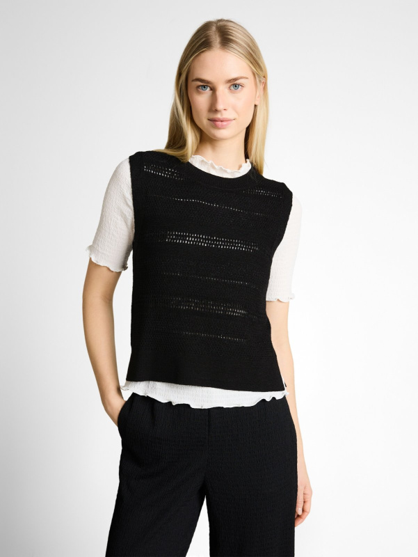 Dámská vesta TOM TAILOR černá - M