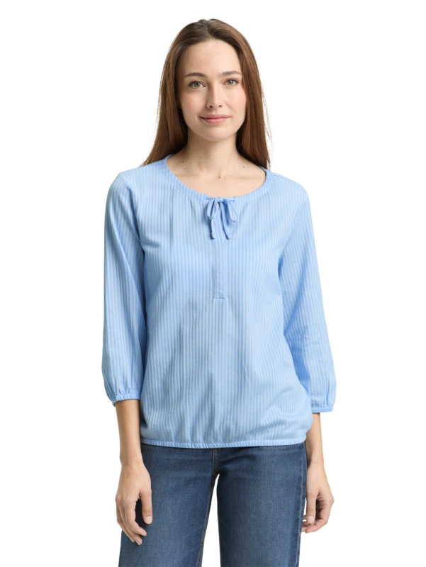 Dámská halenka TOM TAILOR s 3/4 rukávem modrá - L