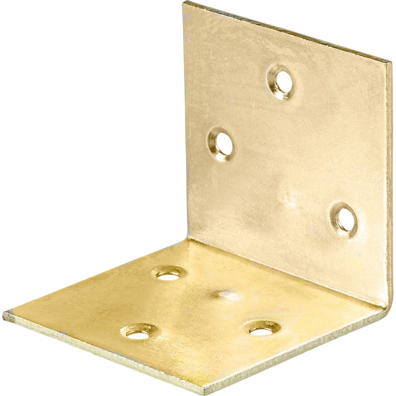 Široký úhelník, žlutě pozinkovaný, 50 mm x 50 mm x 50 mm